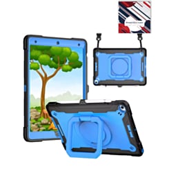 Full Body Protection Case with Square Kickstand (BLACK & BLUE) for iPad 10.2" (7th / 8th / 9th) / Air 3 / Pro 10.5 (Only Ground Shipping)