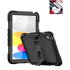 Heavy Duty Shockproof Tablet Case with Kickstand - BLACK for iPad 10 2022 (10.9") / iPad 11 (A16) (Only Ground Shipping)