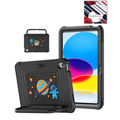 Kids SpaceGrip Tablet Case with Handle Stand (BLACK) for iPad 10 2022 (10.9") / iPad 11 (A16) (Only Ground Shipping)