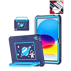 Kids SpaceGrip Tablet Case with Handle Stand (DARK BLUE) for iPad 10 2022 (10.9") / iPad 11 (A16) (Only Ground Shipping)
