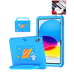 Kids SpaceGrip Tablet Case with Handle Stand (LIGHT BLUE) for iPad 10 2022 (10.9") / iPad 11 (A16) (Only Ground Shipping)