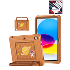 Kids SpaceGrip Tablet Case with Handle Stand (BROWN) for iPad 10 2022 (10.9") / iPad 11 (A16) (Only Ground Shipping)