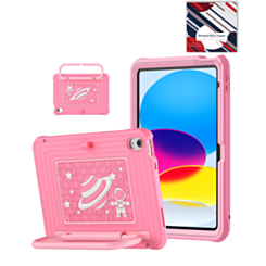 Kids SpaceGrip Tablet Case with Handle Stand (PINK) for iPad 10 2022 (10.9") / iPad 11 (A16) (Only Ground Shipping)