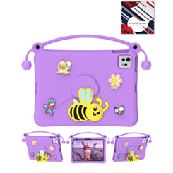 Kids Shockproof Tablet Case with Bee Handle Stand (PURPLE) for iPad 10 2022 (10.9") / iPad 11 (A16) (Only Ground Shipping)