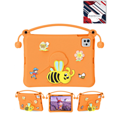 Kids Shockproof Tablet Case with Bee Handle Stand (ORANGE) for iPad 10 2022 (10.9") / iPad 11 (A16) (Only Ground Shipping)