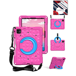 HaloRing 360 Tablet Case with Shoulder Strap (HOT PINK) for iPad 10 2022 (10.9") / iPad 11 (A16) (Only Ground Shipping)