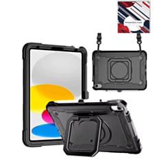 Full Body Protection Case with Square Kickstand (BLACK) for iPad 10.2" (7th / 8th / 9th) / Air 3 / Pro 10.5 (Only Ground Shipping)