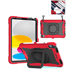 Full Body Protection Case with Square Kickstand (RED & BLACK) for iPad 10.2" (7th / 8th / 9th) / Air 3 / Pro 10.5 (Only Ground Shipping)