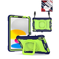 Full Body Protection Case with Square Kickstand (NAVY BLUE & GREEN) for iPad 10.2" (7th / 8th / 9th) / Air 3 / Pro 10.5 (Only Ground Shipping)
