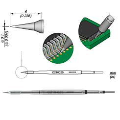 JBC C210-020 Conical Cartridge  0.1