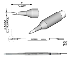 JBC C210-023 Chisel Cartridge 0.4 x 0.2