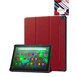 Smart Shockproof Stand Case - RED for Kindle Fire HD10 (2023) (Only Ground Shipping)