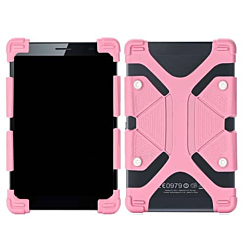 Universal 8"-8.9" Adjustable Shockproof Silicone Case -LIGHT PINK (Only Ground Shipping)