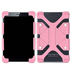 Universal 7"-7.9" Adjustable Shockproof Silicone Case -LIGHT PINK (Only Ground Shipping)