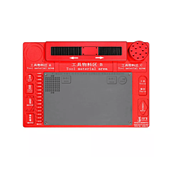 Multifunction Aluminum Alloy Sliding Mat for Trinocular Stereo Microscope (46.8 x 31.8cm) (RED) (Only Ground Shipping)