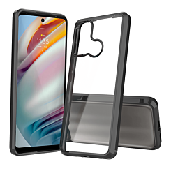 Moto G60 Hybrid Case with Air Cushion Technology - BLACK (Only Ground Shipping)