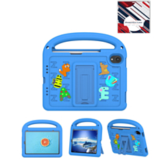 Shockproof Handle Case with Charms (BLUE) for iPad Mini 6 / 7 (Only Ground Shipping)