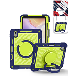 Multi-Functional Rugged Swivel Stand Case with Shoulder Strap (NAVY BLUE) for iPad Mini 6 / 7 (Only Ground Shipping)
