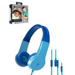 Motorola JR200 Kids Over Ear Wired Headphones (BLUE) (Only Ground Shipping)