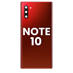 Shop the Back Glass with Camera Lens and Adhesive for Galaxy Note 10 in Aura Red.