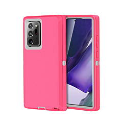 Heavy Duty Case for Galaxy Note 20 Ultra (HOT PINK & WHITE) (Only Ground Shipping)