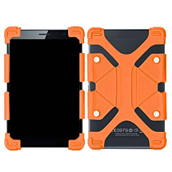 Universal 8"-8.9" Adjustable Shockproof Silicone Case -ORANGE (Only Ground Shipping)