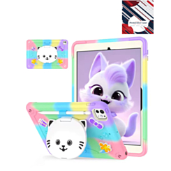 Shockproof Kickstand Case with Pen Slot - COLORFUL PURPLE for iPad Pro 11 (5th / 2024) (Only Ground Shipping)