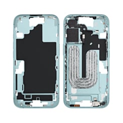 Middle Frame with Photo Capture Button and Small Parts for iPhone 16 (TEAL) (International Version) (OEM Pull A Grade)