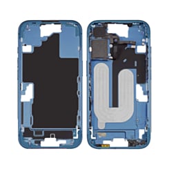 Middle Frame with Photo Capture Button and Small Parts for iPhone 16 (ULTRAMARINE) (US Version) (OEM Pull B Grade)