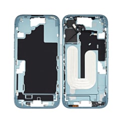 Middle Frame with Photo Capture Button and Small Parts for iPhone 16 (US Version) (TEAL) (OEM Pull B Grade)