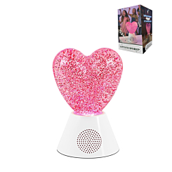 LED Glowing Glitter Lamp with Wireless Speaker - PINK (Only Ground Shipping)