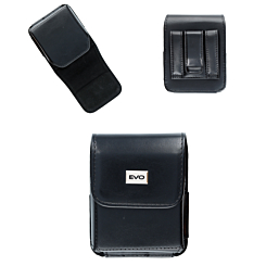 Flip Leather Cell Phone Pouch Holder with Card Slot Magnetic for Galaxy Z Flip - BLACK (Only Ground Shipping)