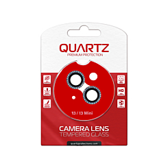 Stock up on the Quartz HD Tempered Diamonds Metal Ring for iPhone 13 and 13 Mini Back Camera in Blue.

