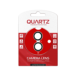 QUARTZ HD Tempered Glass with Metal Ring for iPhone 17 Back Camera (SILVER)