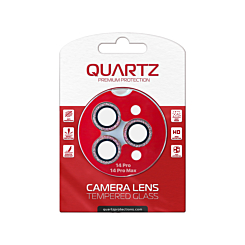 QUARTZ HD Tempered Glass with Glitter Diamond Camera Lens for iPhone 14 Pro / 14 Pro Max Back Camera (PURPLE) 