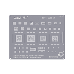 Order the QianLi Bumblebee QS140 CPU universal stencil for Galaxy A60 to A90 series, including A10S, A605F, A705F, A920F, SDM450, 660, SM6150, and MT6762. Not returnable.
