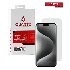 Shop the Quartz Clear Tempered Glass for iPhone 16 Pro Max in a pack of 10.