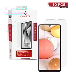 QUARTZ Clear Tempered Glass for Galaxy A12 (A125 /2020) / A13 5G (A136 / 2021) / A32 5G (A326 / 2021) / A42 5G (A426 / 2020) / A71 5G (A716 / 2020) / A03S (A037 / 2021) / A23 5G (A236 / 2022) (Pack of 10)