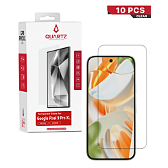 QUARTZ Clear Tempered Glass for Google Pixel 9 Pro XL (Pack of 10)