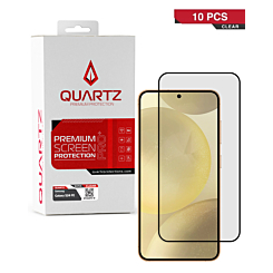 Buy the QUARTZ clear tempered glass for Galaxy S24 FE, pack of 10.
