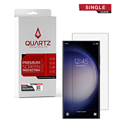 Buy the QUARTZ Clear Tempered Glass for Galaxy S24 Ultra, single pack.
