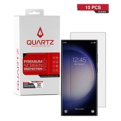 Shop the QUARTZ Clear Tempered Glass for Galaxy S24 Ultra, pack of 10.
