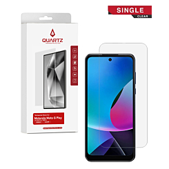 QUARTZ Clear Tempered Glass for Motorola Moto G Play (XT2271-5 / 2023) (Single Pack)