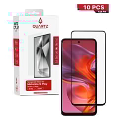 QUARTZ Clear Tempered Glass for Motorola G Play (XT2413-2 / 2024) (Pack of 10)