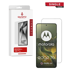 QUARTZ Clear Tempered Glass for Motorola Edge 70 (XT2601 / 2025) (Single Pack)