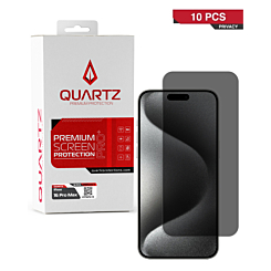 Buy the Quartz Privacy Tempered Glass for iPhone 16 Pro Max in a pack of 10.