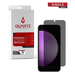 Grab wholesale deals on the QUARTZ privacy tempered glass for Galaxy S23. Single pack.