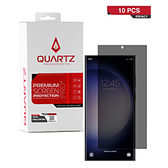 Order the QUARTZ Privacy Tempered Glass for Galaxy S24 Ultra, pack of 10.
