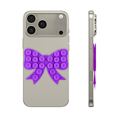 Fashion Bow Beads Silicone Suction Cup Phone Holder - DARK PURPLE (Only Ground Shipping)