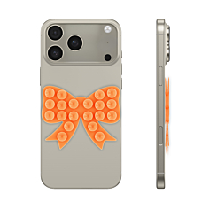 Fashion Bow Beads Silicone Suction Cup Phone Holder - ORANGE (Only Ground Shipping)